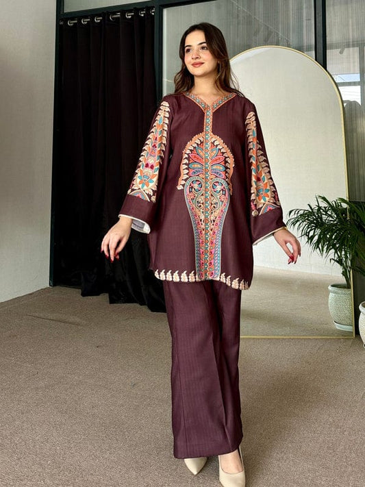 Regal Radiance: The Mughal Bloom Kurti Set
