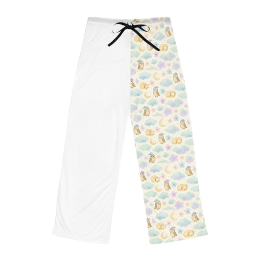Women's Pajama Pants with Dreamy Owl Print, Cozy Loungewear, Perfect for Sleepovers, Gifts for Her, Cute Comfort Pants