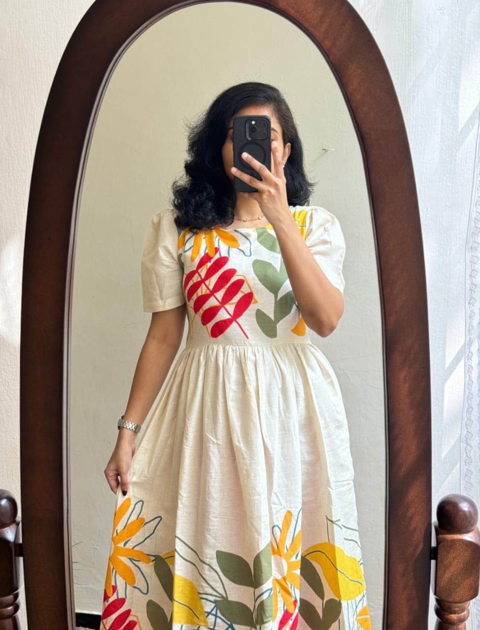 Sunny Whimsy: The Tropical Bloom Midi Dress