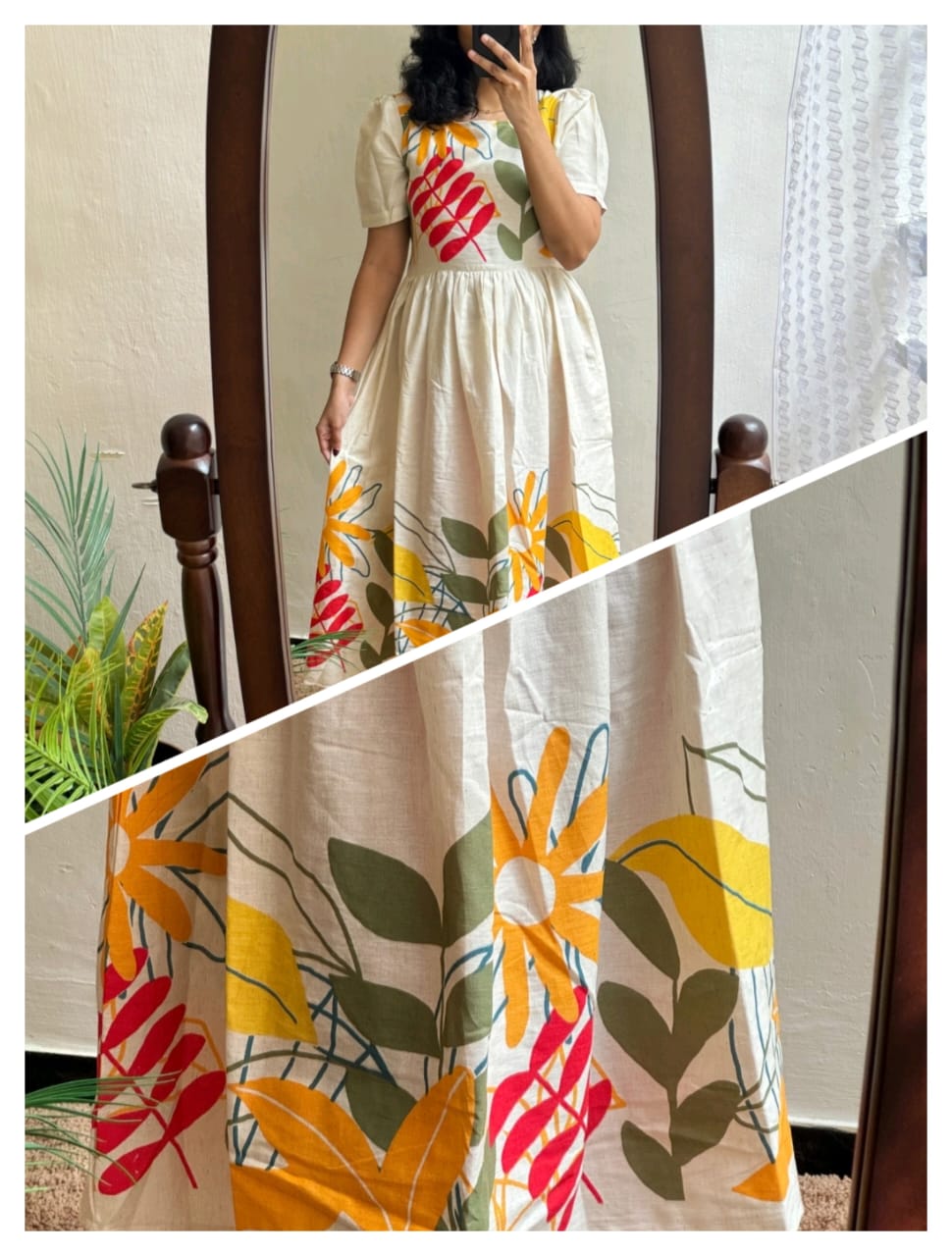 Sunny Whimsy: The Tropical Bloom Midi Dress