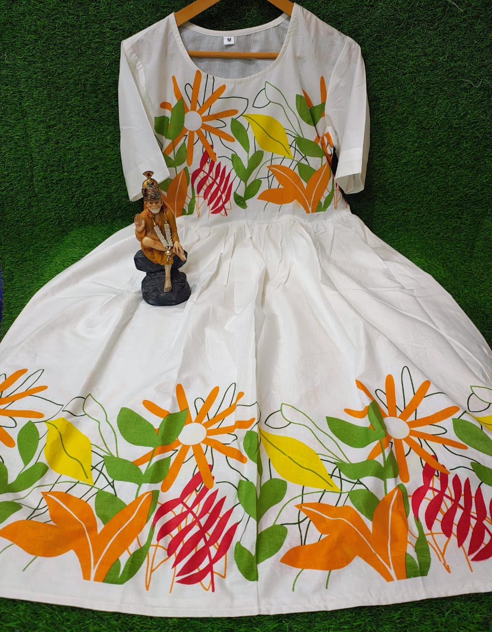 Sunny Whimsy: The Tropical Bloom Midi Dress