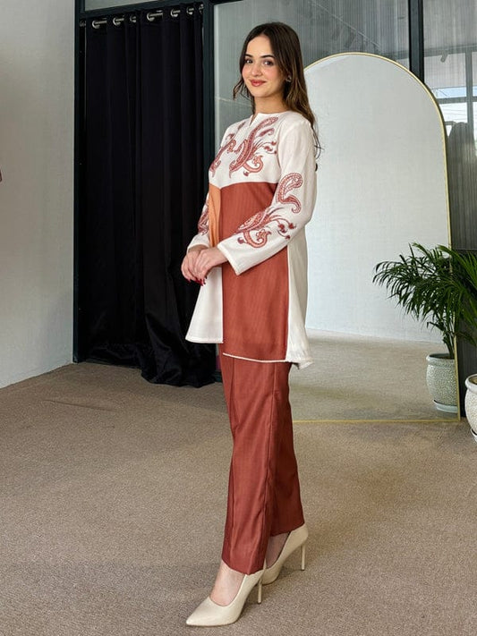 Artful Blocks: The Terracotta & White Co-ord Set