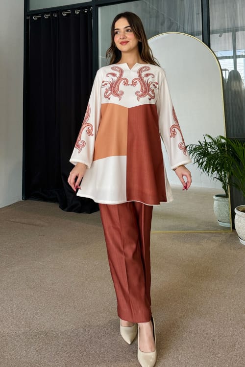 Artful Blocks: The Terracotta & White Co-ord Set