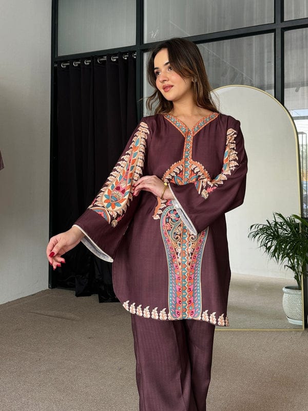 Regal Radiance: The Mughal Bloom Kurti Set